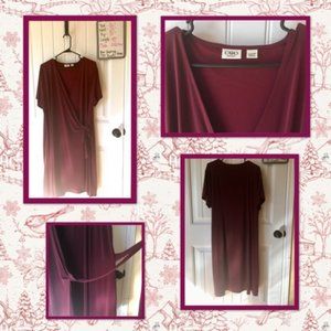 22/24 Cato True Wrap Maroon Dress